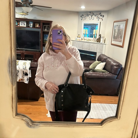 Hammitt Daniel’s large Black Leather Shoulder Bag with Silver Accents - Picture 9 of 9